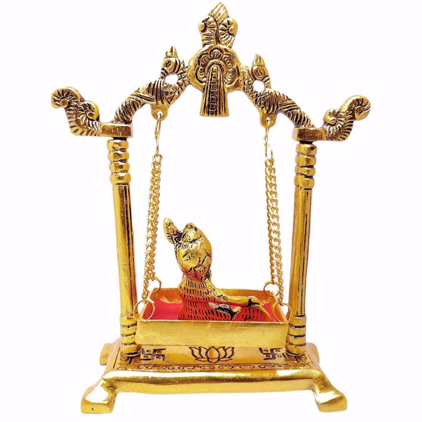 KridayKraft Laddu Gopal on Jhulla Palana Metal Statue