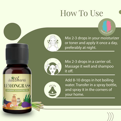 Satthwa Organic Lemongrass Essential Oil
