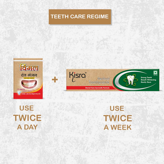 Kisra Vimal Dant Manjan & Herbal Toothpaste Kit