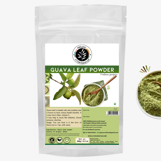 Buy Organic Ayurve USA, Australia, Canada n Guava Leaves Powder from DrMediCart, Ship from India to USA