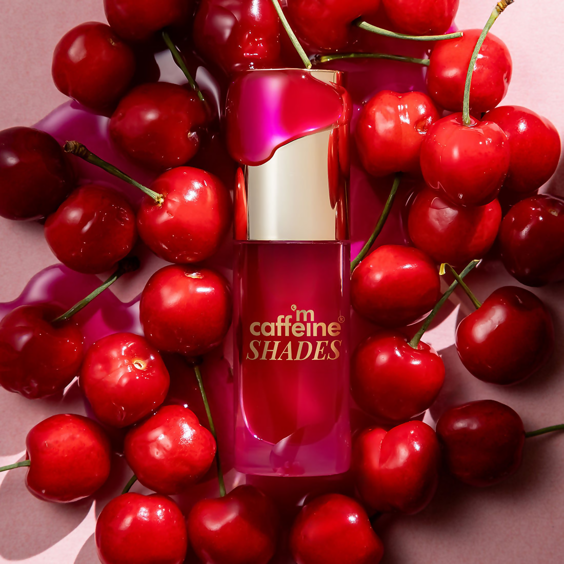 mCaffeine Shades Hydra Gloss Tinted Lip Oil Hydrates Plumps Non-sticky - Cherry Glaze