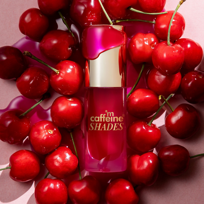 mCaffeine Shades Hydra Gloss Tinted Lip Oil Hydrates Plumps Non-sticky - Cherry Glaze