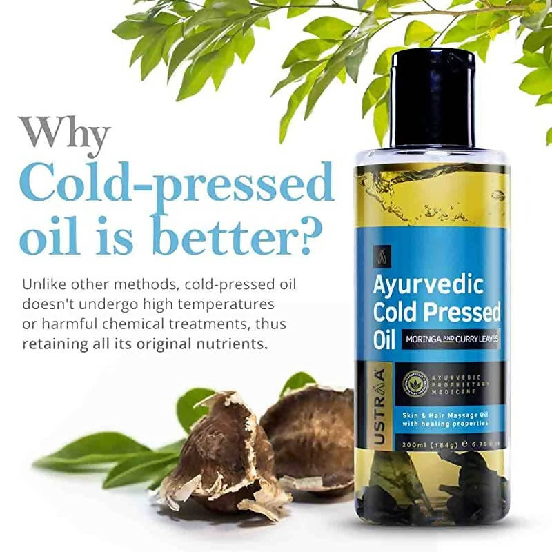 Ustraa Moringa and Curry Leaves Ayurvedic Cold Pressed Oil - Drmedicart