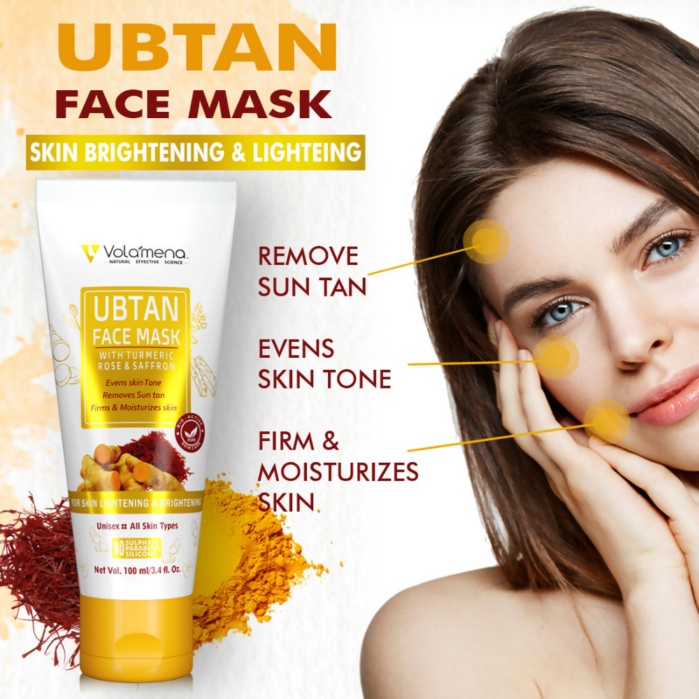Volamena Ubtan Face Mask With Turmeric Rose & Saffron