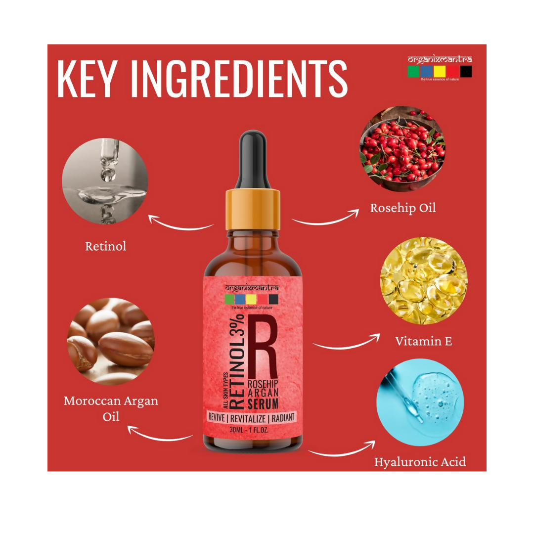 Organix Mantra Retinol Serum 3% for face with Vitamin E