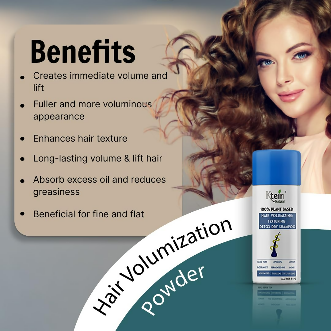 Ktein Natural 100% Plant Based Volumizing &Texturing Hair Detox Dry Shampoo Powder