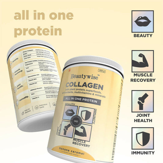 Buy Beautywise All In One Collagen Proteins - Banana Caramel from DrMediCart, Ship from India to USA
