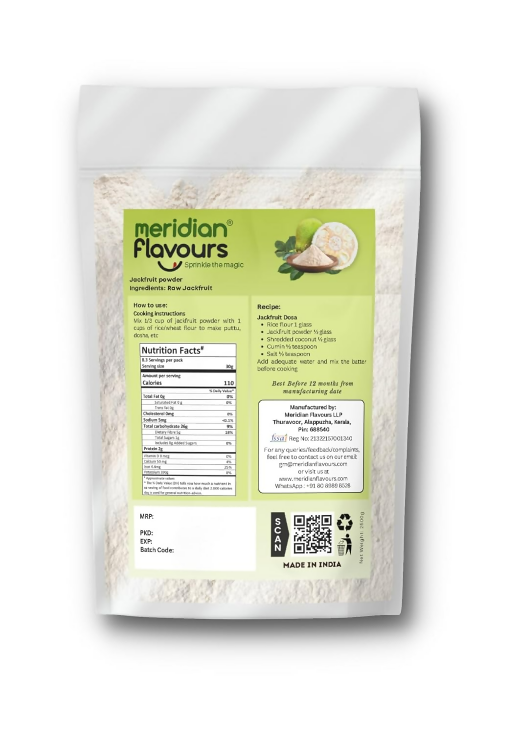 Meridian Flavours Natural JackFruit Powder