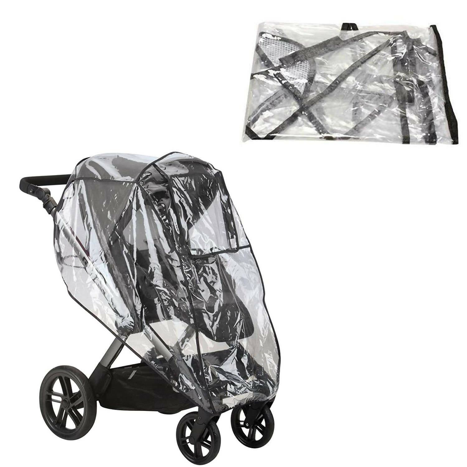 Buy Safe-O-Kid Waterproof Transparent Rain Cum Shield Cover for Baby Pram & Strollers from DrMediCart, Ship from India to USA