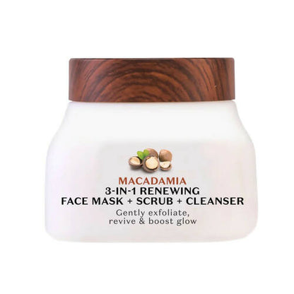 PureSense Macadamia 3 in 1 Renewing Face Mask, Scrub & Cleanser