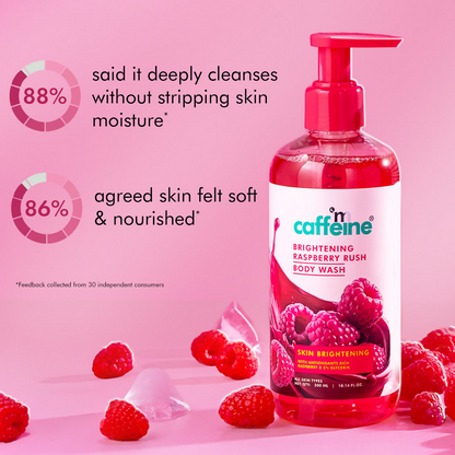 mcaffeine Brightening Raspberry Rush Body Wash For Brighter Glowing Skin