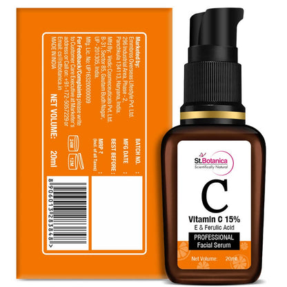 St.Botanica Vitamin C 15% E & Ferulic Acid Professional Facial Serum