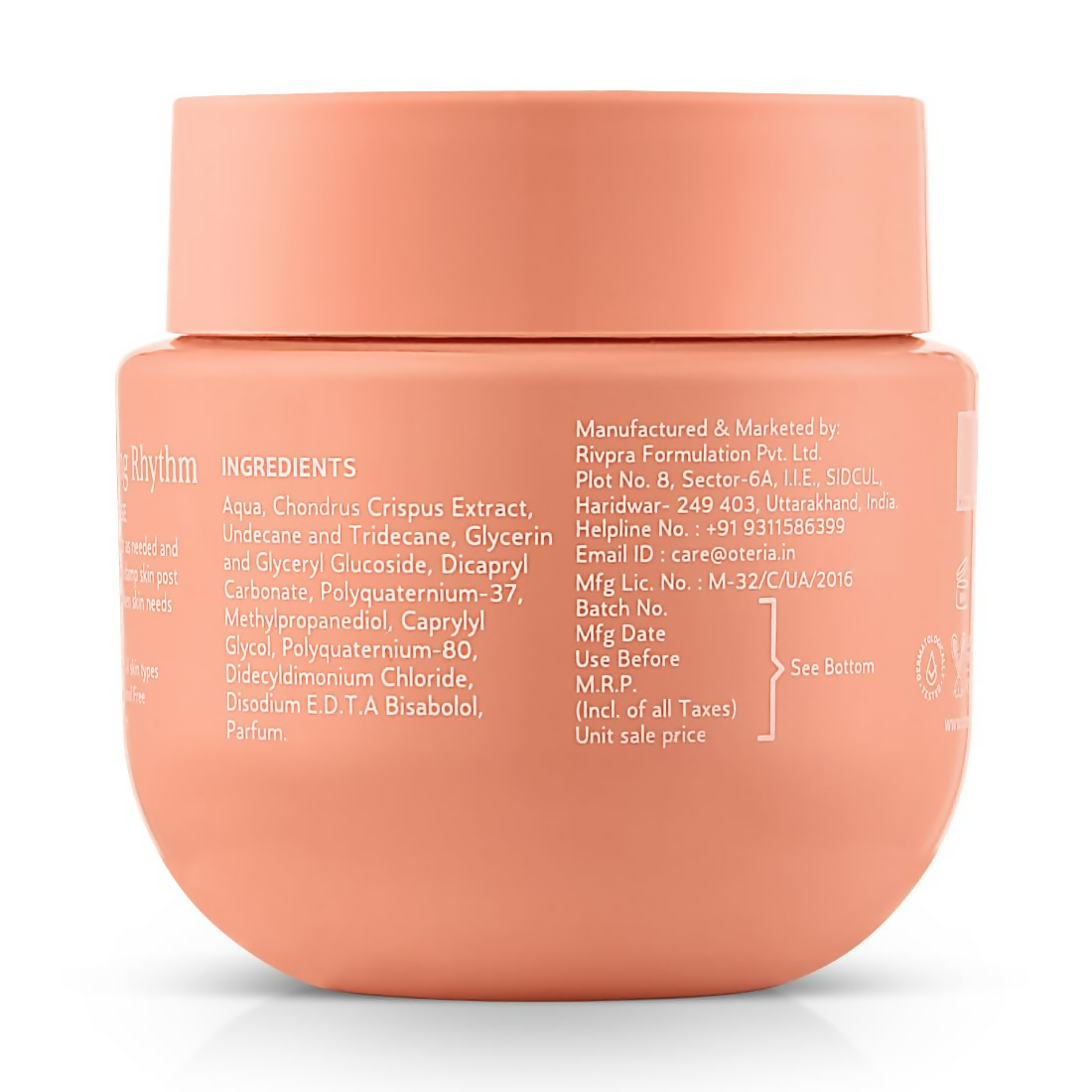 Oteria Premium Hydrating Body Yogurt Infused With Red Algae Extract Gel For Summer Moisturizer & Beauty Essential