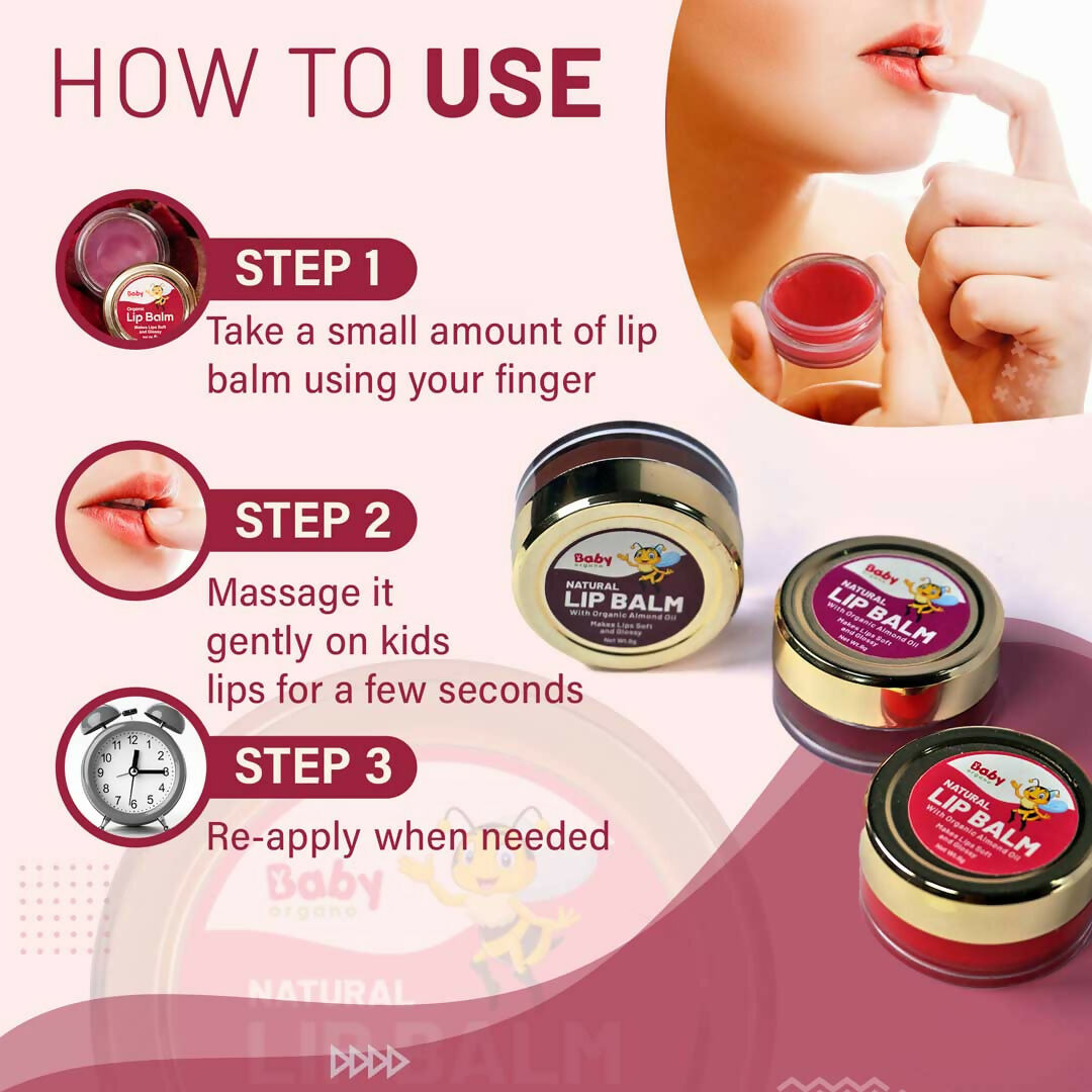 Babyorgano Natural Lip Balm - Strawberry Flavor