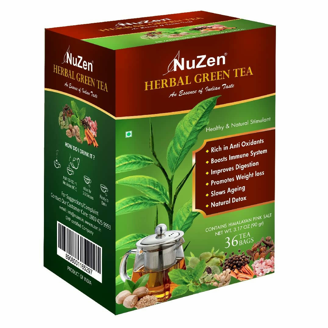 NuZen Herbal Green Tea Bags