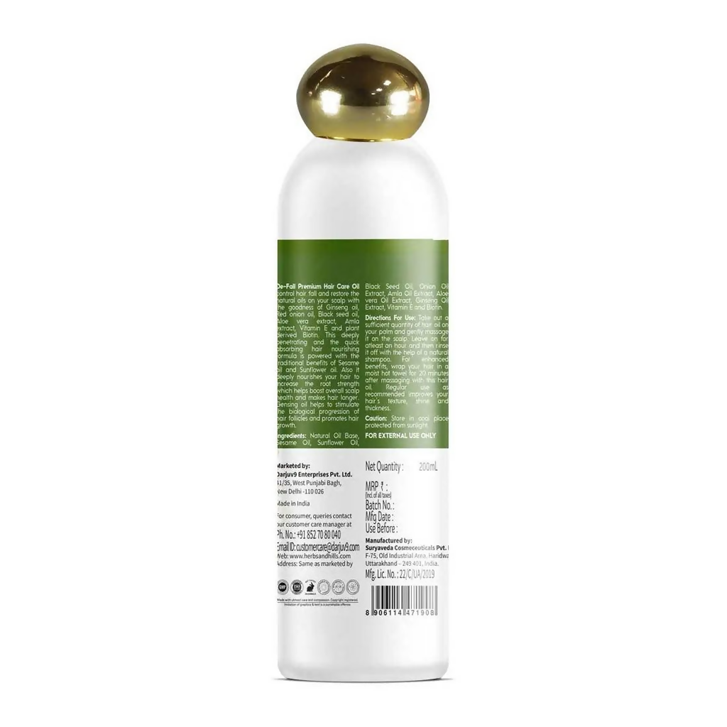 Herbs & Hills De-Fall Premium Hair Care Oil
