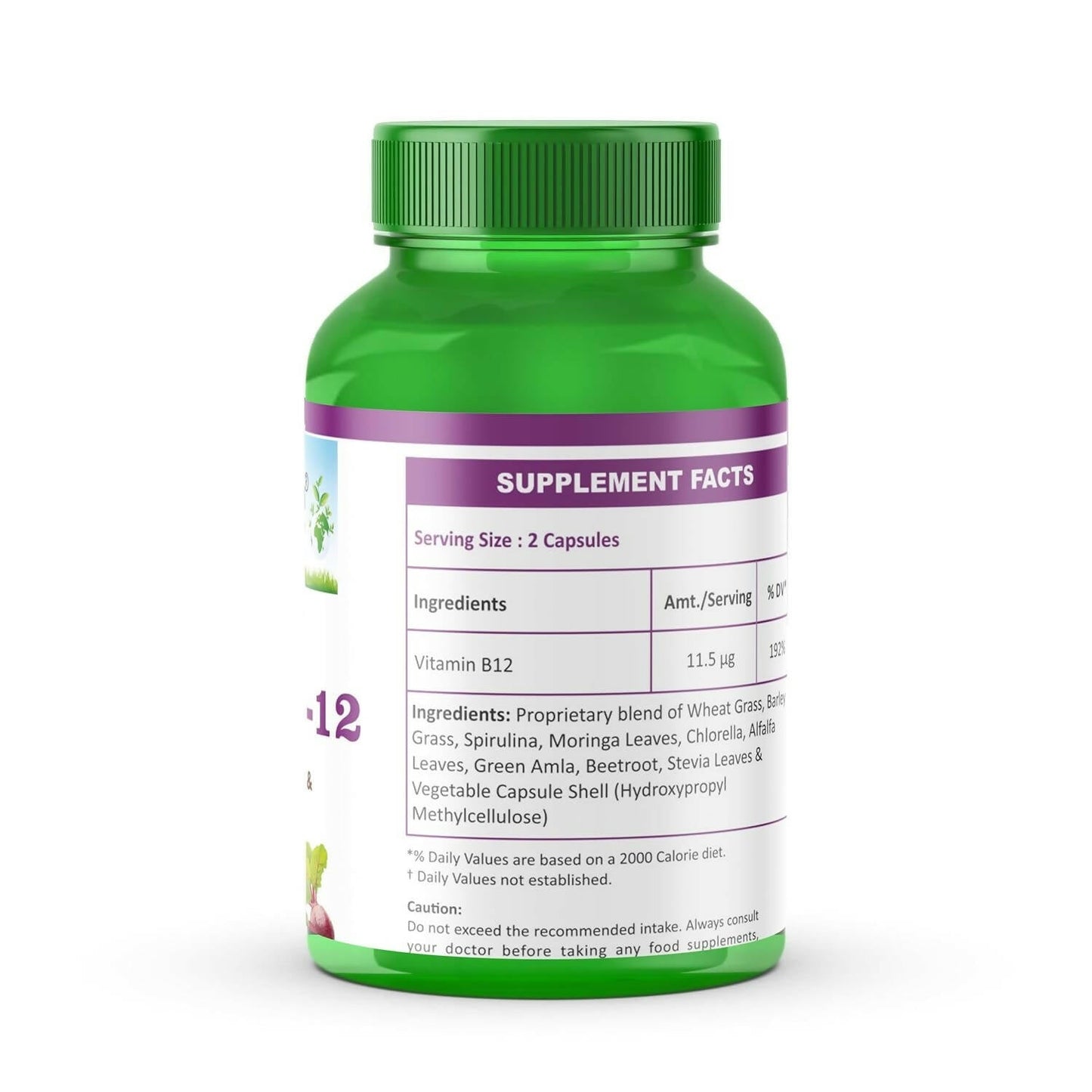Planet Ayurveda Plant Based Vitamin B12 Capsules