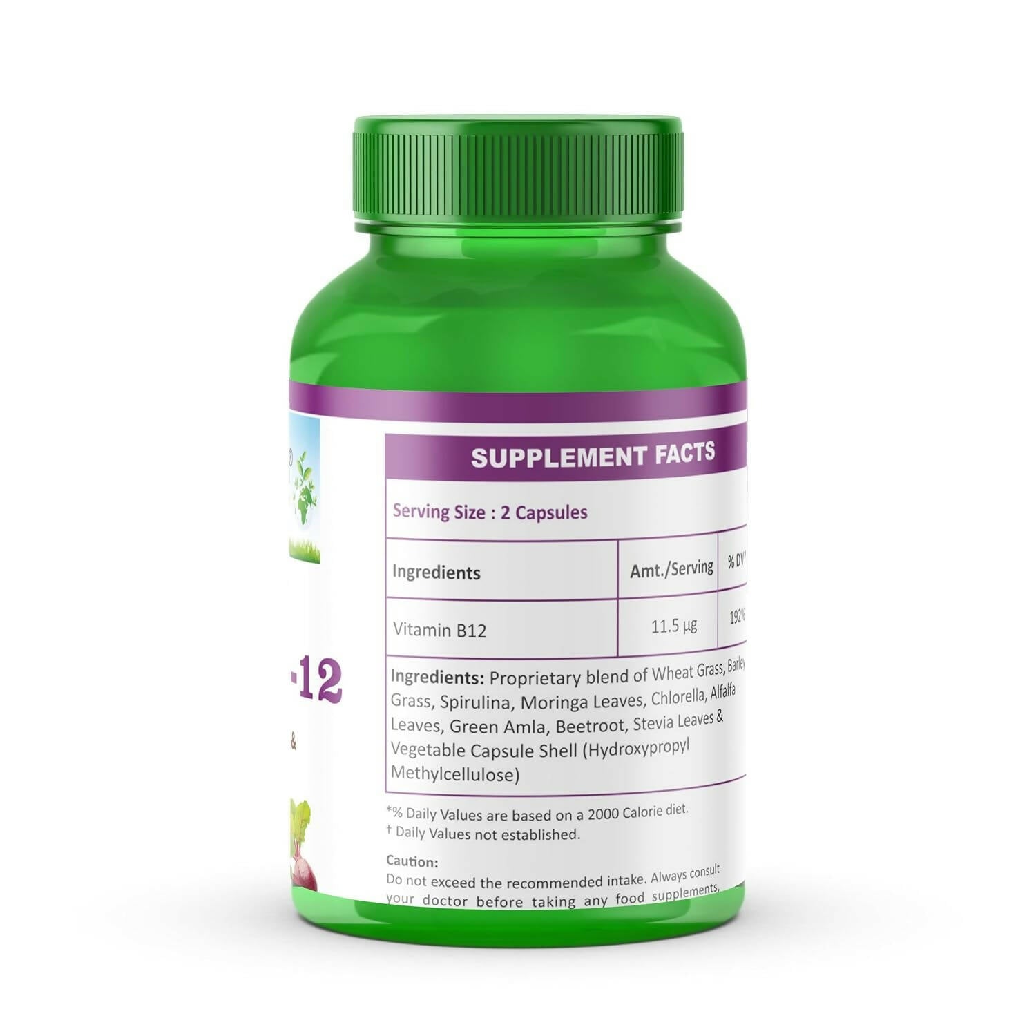 Planet Ayurveda Plant Based Vitamin B12 Capsules
