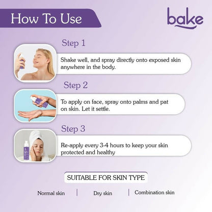 Bake SPF 70 Sunscreen Spray PA++++ Waterproof
