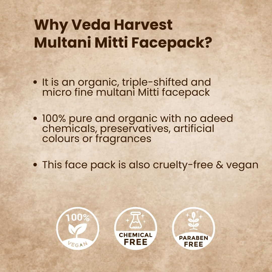 Veda Harvest Multani Mitti Face Pack For Hydrating & Glowing