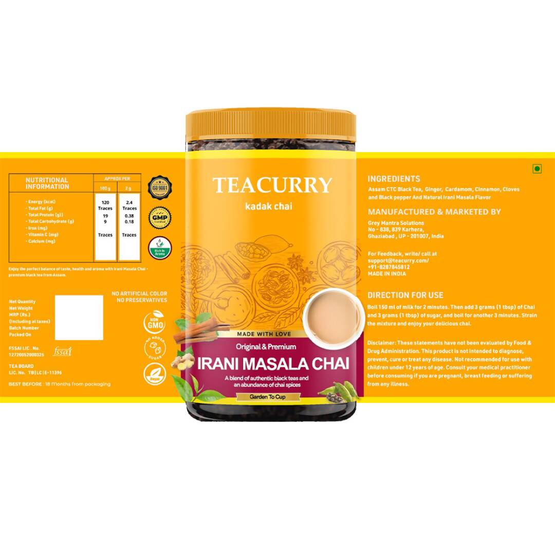Teacurry Irani Masala Chai Powder - Drmedicart