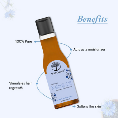 Wild Organic Cold Pressed Black Seed Kalonji Oil