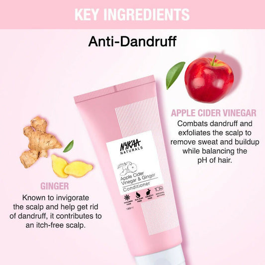 Buy Nykaa Naturals Anti-Dandruff-Free Conditioner With Apple Cider Vinegar & Ginger from DrMediCart, Ship from India to USA