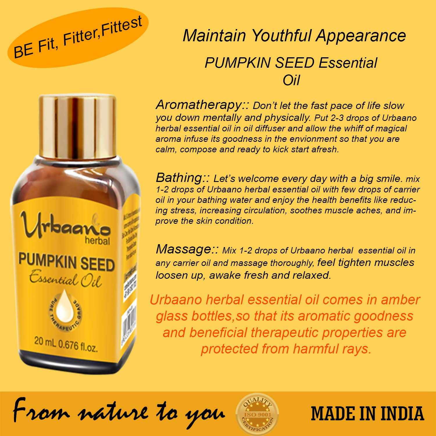 Urbaano Herbal Pumpkin Seed Essential Oil