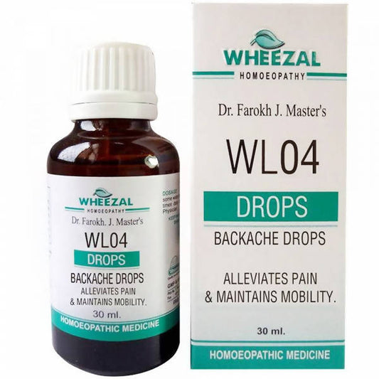 Buy Wheezal Homeopathy WL-04 Backache Drops from DrMediCart, Ship from India to USA