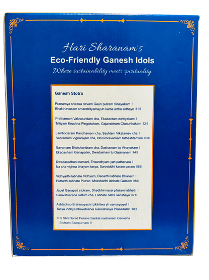 Eco-Friendly Ganesh Idols (Non-Toxic Colors) With Chatri, Akshat & Kumkum