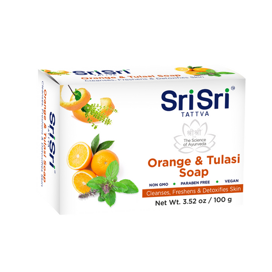 Buy Sri Sri Tattva USA Orange & Tulasi Soap from DrMediCart, Ship from India to USA