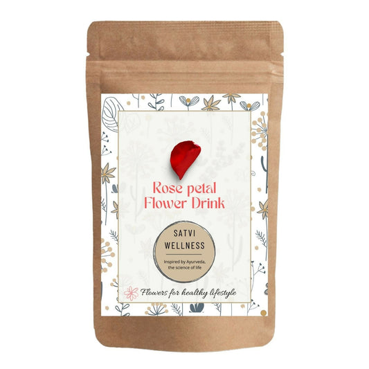 Satvi Wellness Rose petal flower Tea | Rose petal tea | Rose flower drink mix