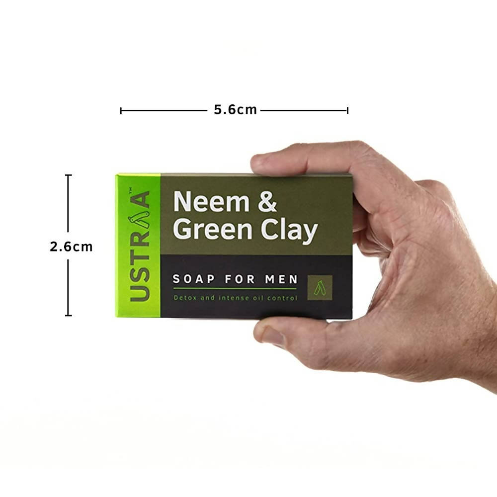 Ustraa Neem & Green Clay Soap For Men - Drmedicart