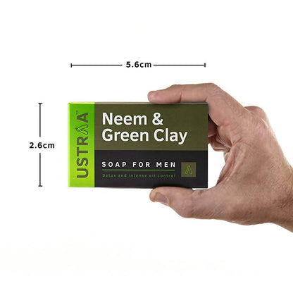 Ustraa Neem & Green Clay Soap For Men - Drmedicart