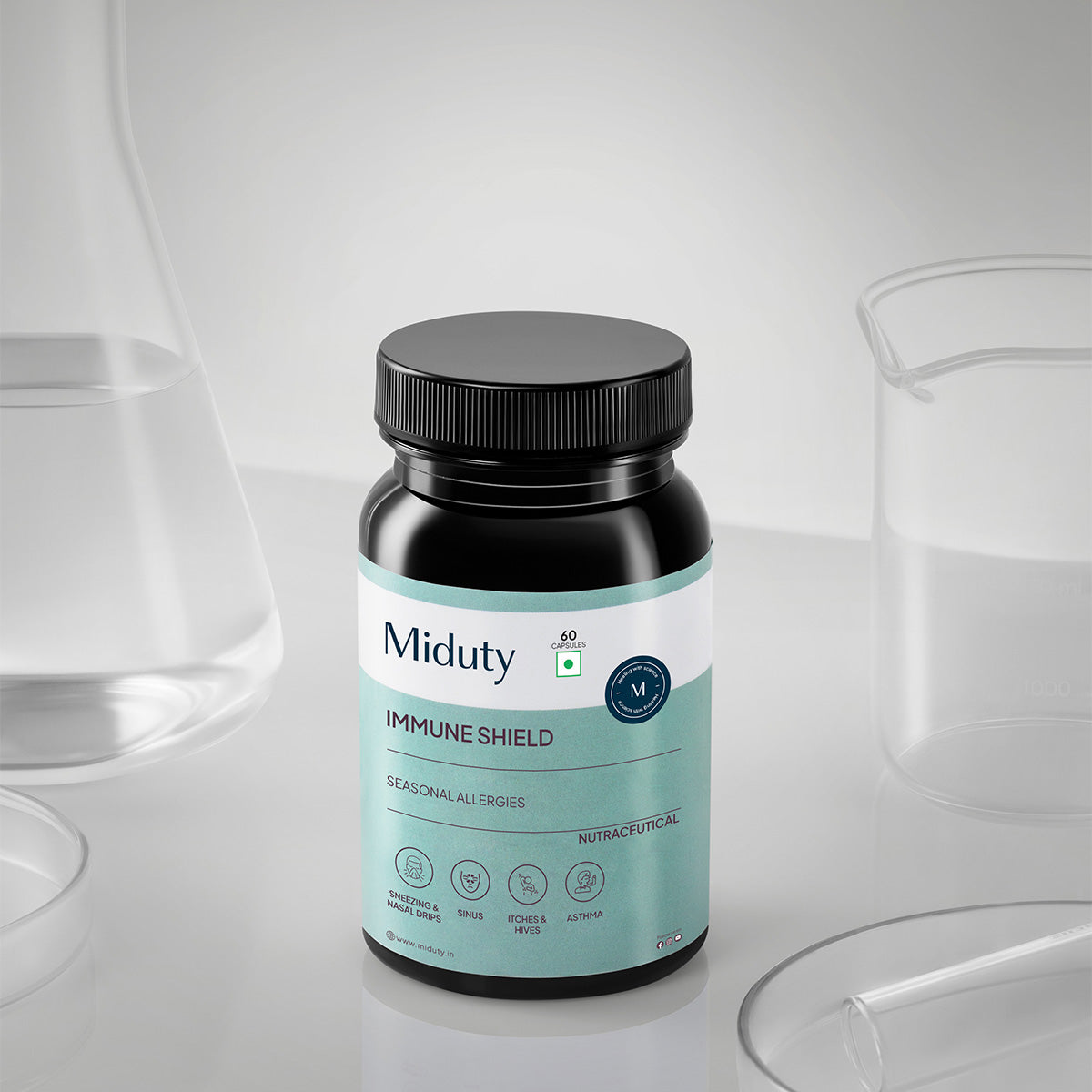 Miduty by Palak Notes Immune Shield Seasonal Allergies Capsules