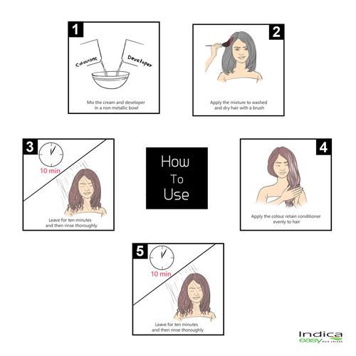 Indica Easy Hair Color Shampoo Natural Black