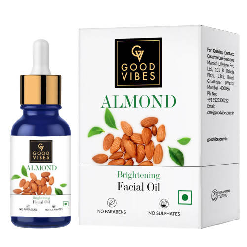 Buy Good Vibes Almond Brightening Facial Oil from DrMediCart, Ship from India to USA