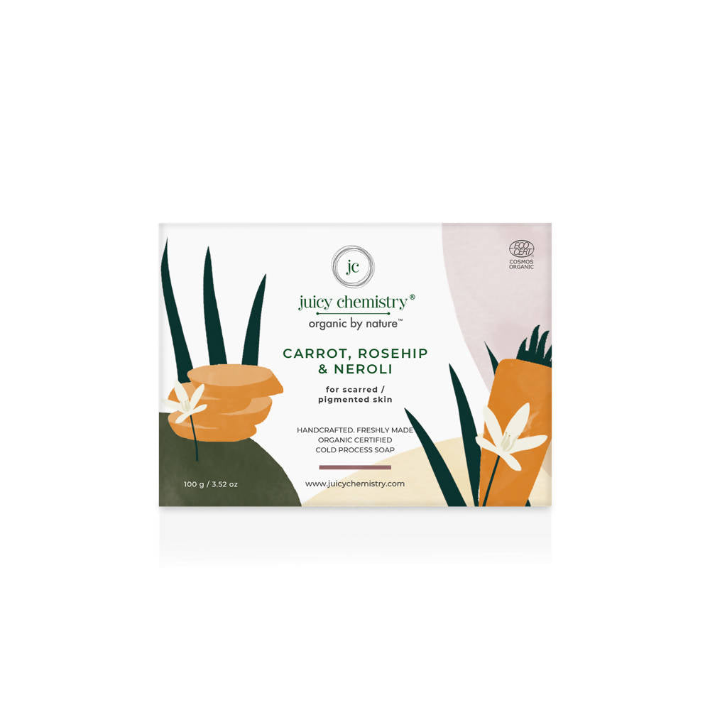 Juicy Chemistry Carrot , Rosehip & Neroli Soap For Scarred