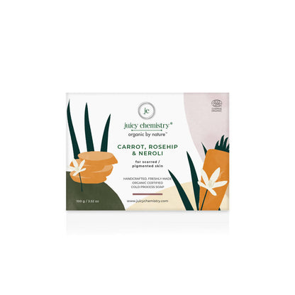 Juicy Chemistry Carrot , Rosehip & Neroli Soap For Scarred