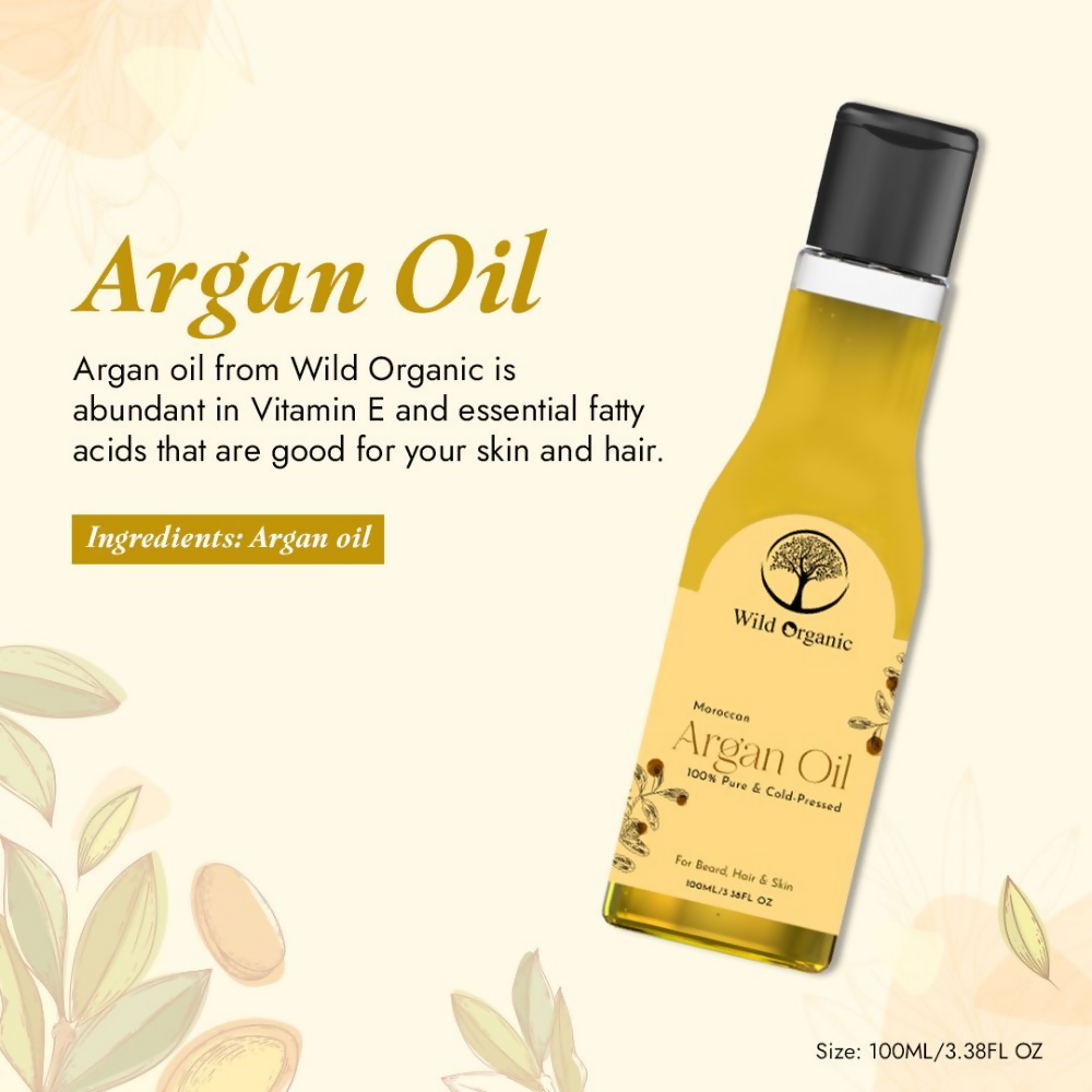 Wild Organic Cold Pressed Argan Hair Oil