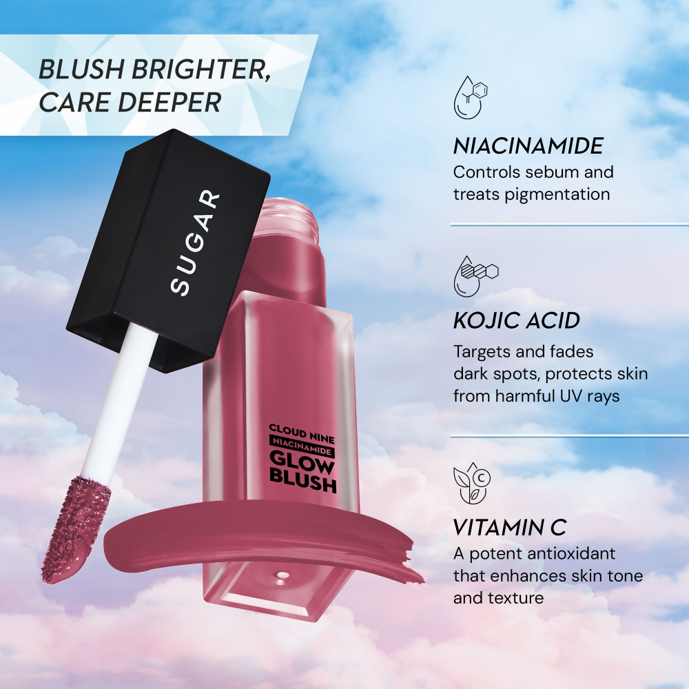 SUGAR Cloud Nine Niacinamide Glow Blush - 03 Merry Mauve