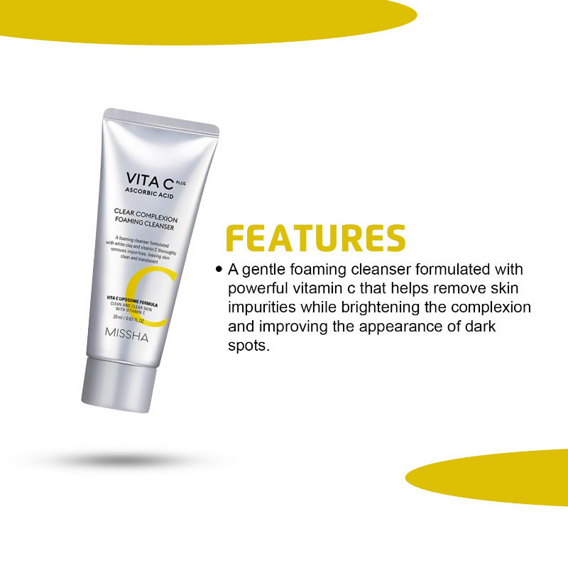 Missha Vita C Plus Clear Complexion Foaming Cleanser