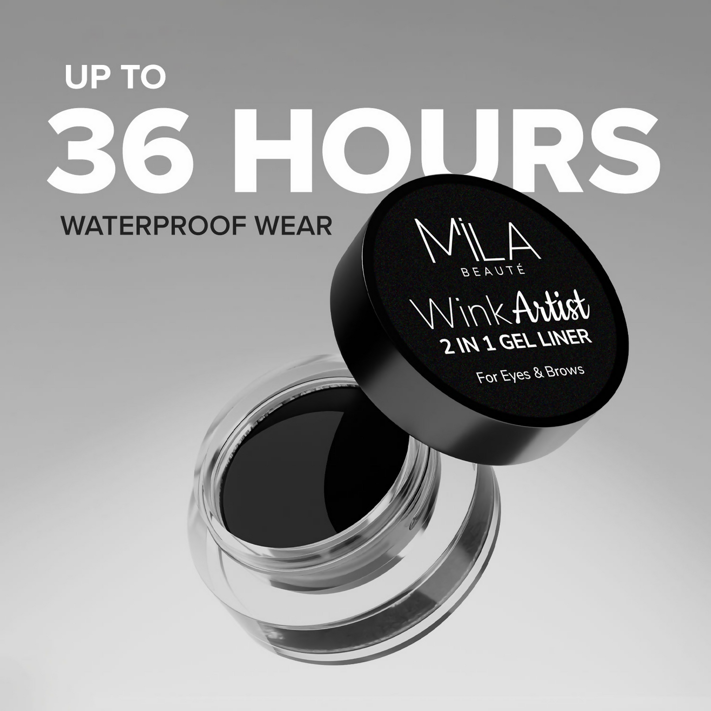 Mila Beaute Wink Artist 36Hr Smudge Proof & Waterproof Gel Eyeliner - Black