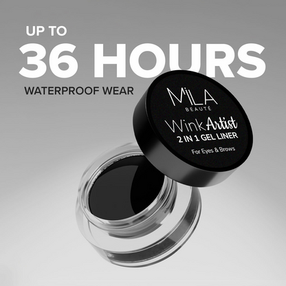 Mila Beaute Wink Artist 36Hr Smudge Proof & Waterproof Gel Eyeliner - Black