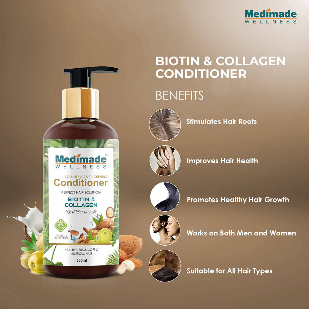 Medimade Wellness Volumizing and Thickening Hair Conditioner with Biotin & Collagen - DrMediCart