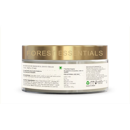 Forest Essentials Radiance Renewal Body Cream Lime Saffron & Oudh - Drmedicart