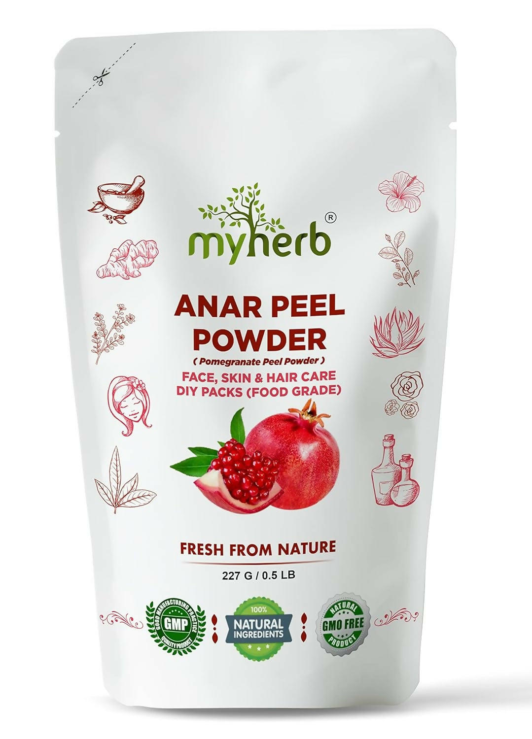 Myherb Pure Natural Organic Anar Peel Powder
