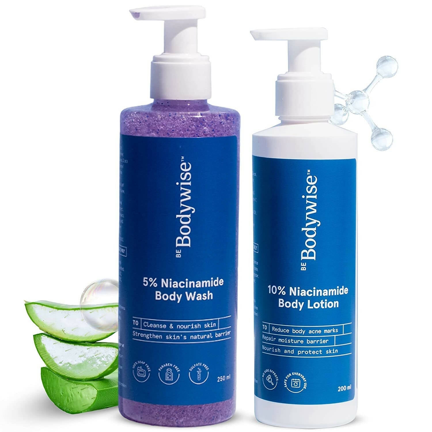Buy BeBodywise 5% Niacinamide Body Wash & 10% Niacinamide Body Lotion from DrMediCart, Ship from India to USA