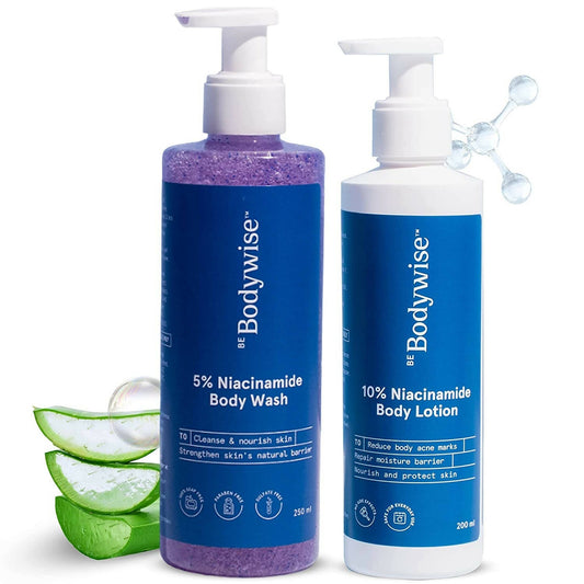 Buy BeBodywise 5% Niacinamide Body Wash & 10% Niacinamide Body Lotion from DrMediCart, Ship from India to USA