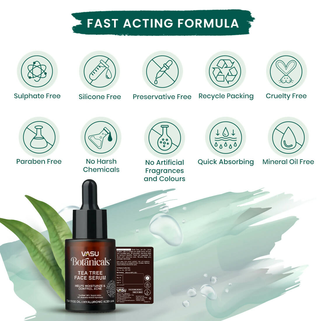 Vasu Healthcare Botanicals Tea Tree Face Serum - Drmedicart